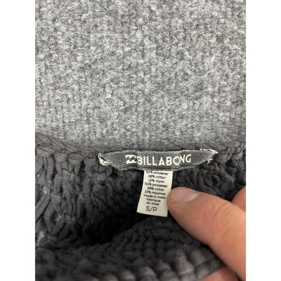 Billabong Halter Tank Top Womens Small Gray Macrame Crochet High Neck Boho Surf - Picture 4 of 5